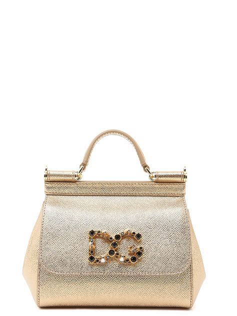 dolce gabbana gold purse